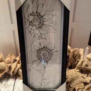 Sunflower Sketch Framed Wall Hanging